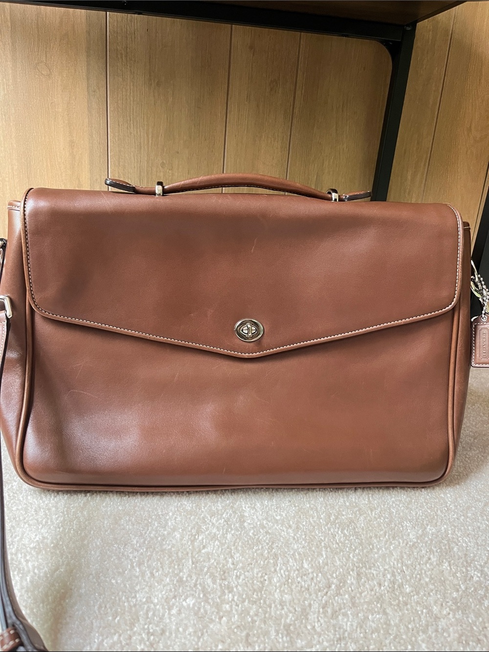 Coach Leather Messenger Briefcase